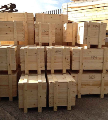 ISPM-15 certified wooden packing box for international export from Saudi Arabia KSA